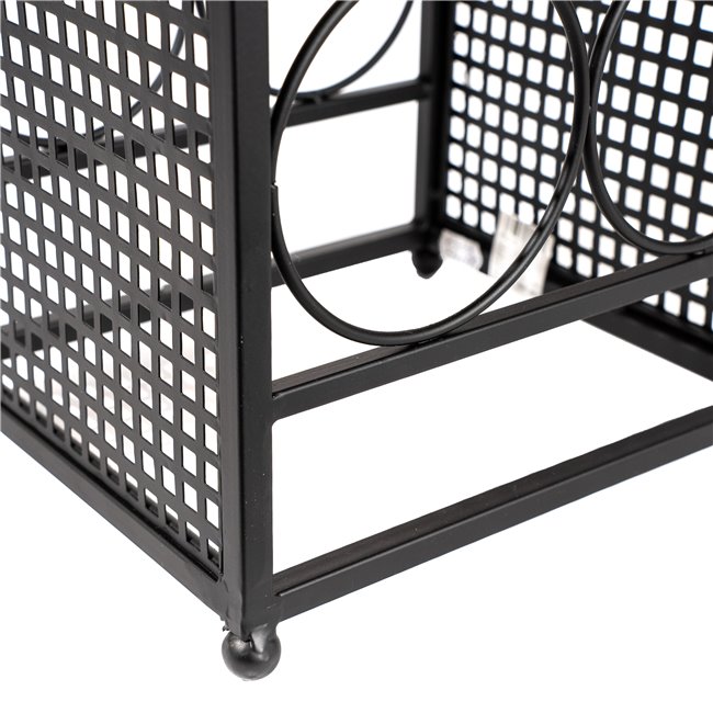 Wine rack Retino, black, metal, 42x23x20cm