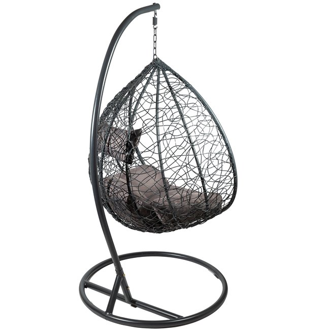 Hanging chair Gabro I, dark grey, H195, D105cm