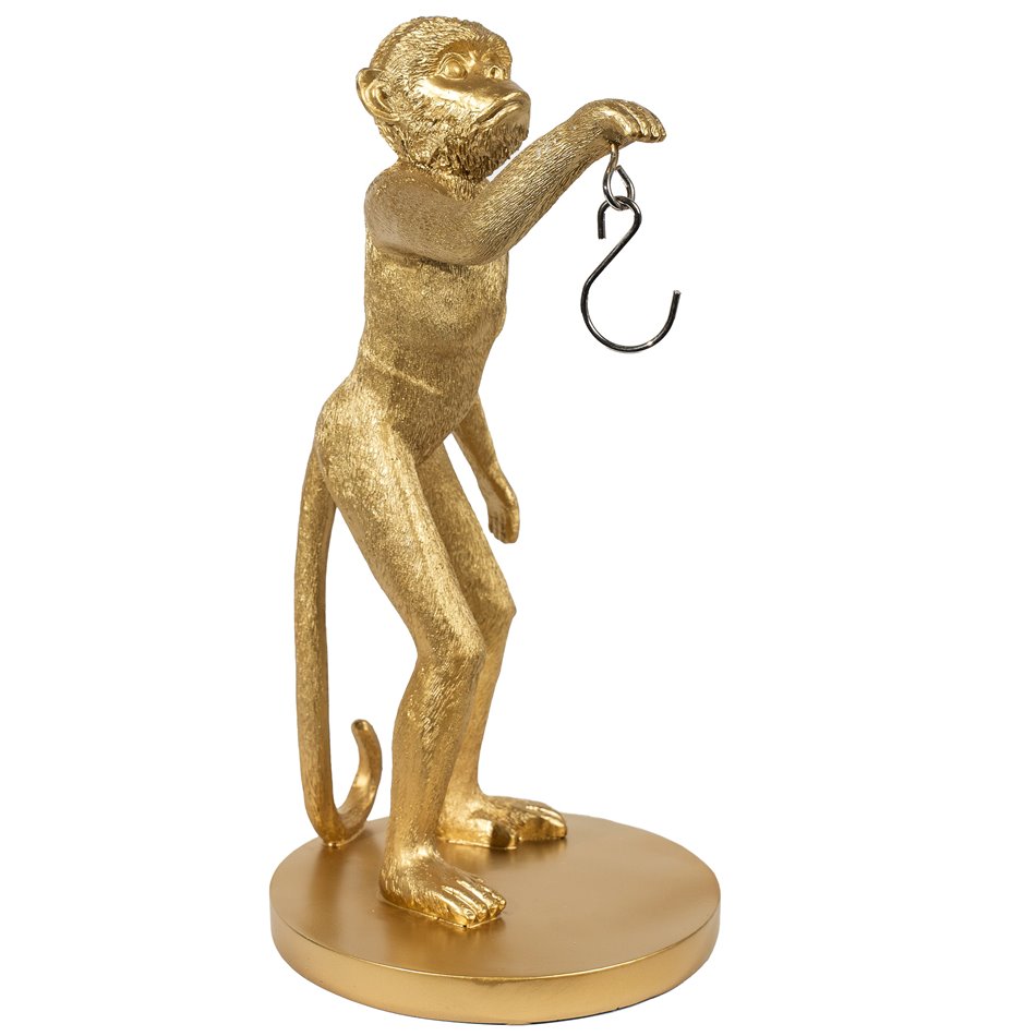 Monkey banana holder, gold, H40x20x20cm