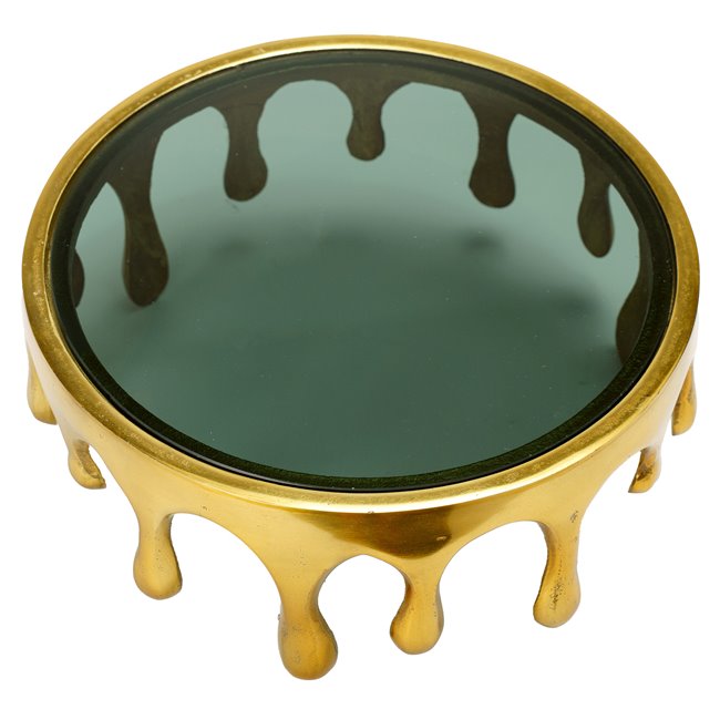 Cake stand Drip, aluminium, golden, H13 D30cm