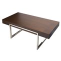 Coffee table Eisdorf, walnut wood veneer, H48.5x120x60cm