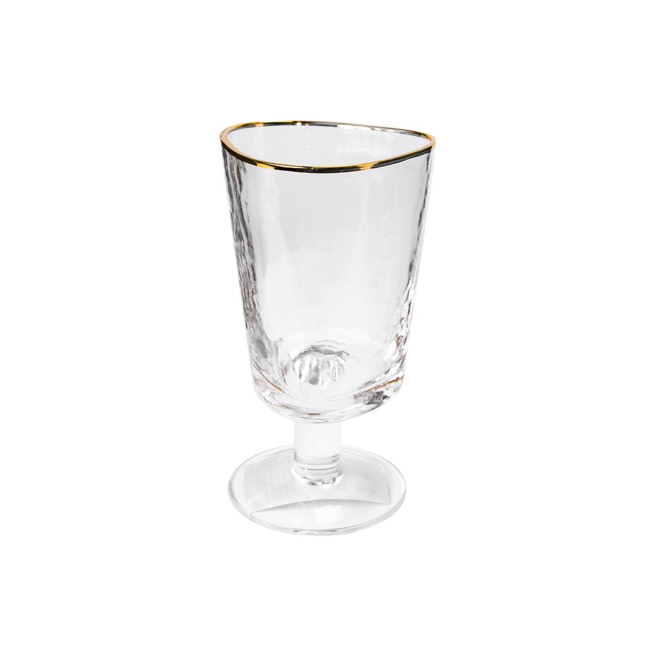 Beer glass Triangle with gold rim, H15xD8.5cm 400ml