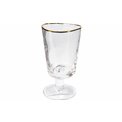 Beer glass Triangle with gold rim, H15xD8.5cm 400ml