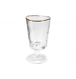 Beer glass Triangle with gold rim, H15xD8.5cm 400ml
