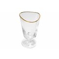 Beer glass Triangle with gold rim, H15xD8.5cm 400ml