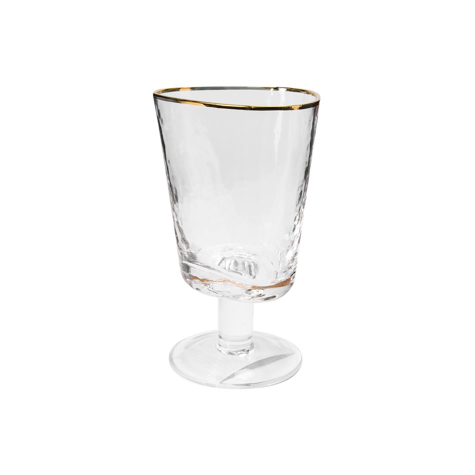 Beer glass Triangle with gold rim, H15xD8.5cm 400ml