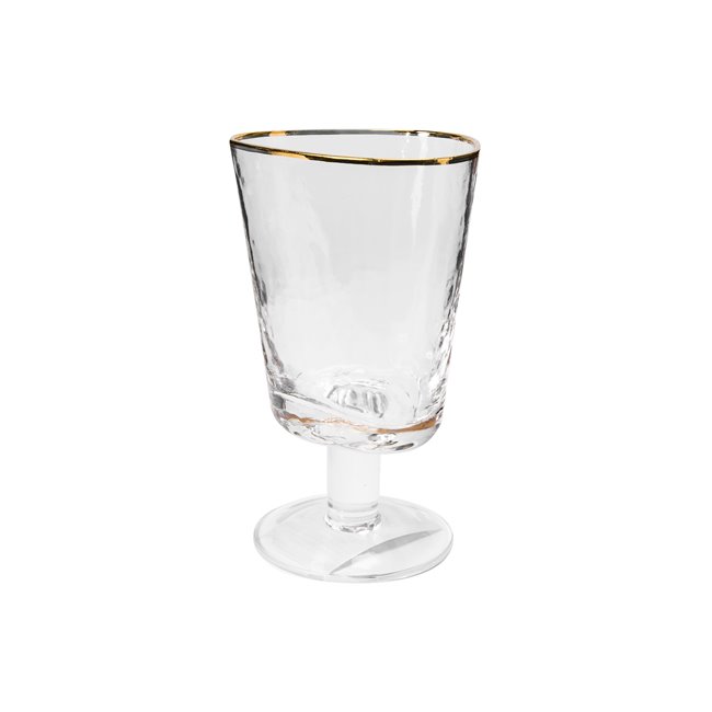 Beer glass Triangle with gold rim, H15xD8.5cm 400ml