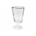 Beer glass Triangle with gold rim, H15xD8.5cm 400ml