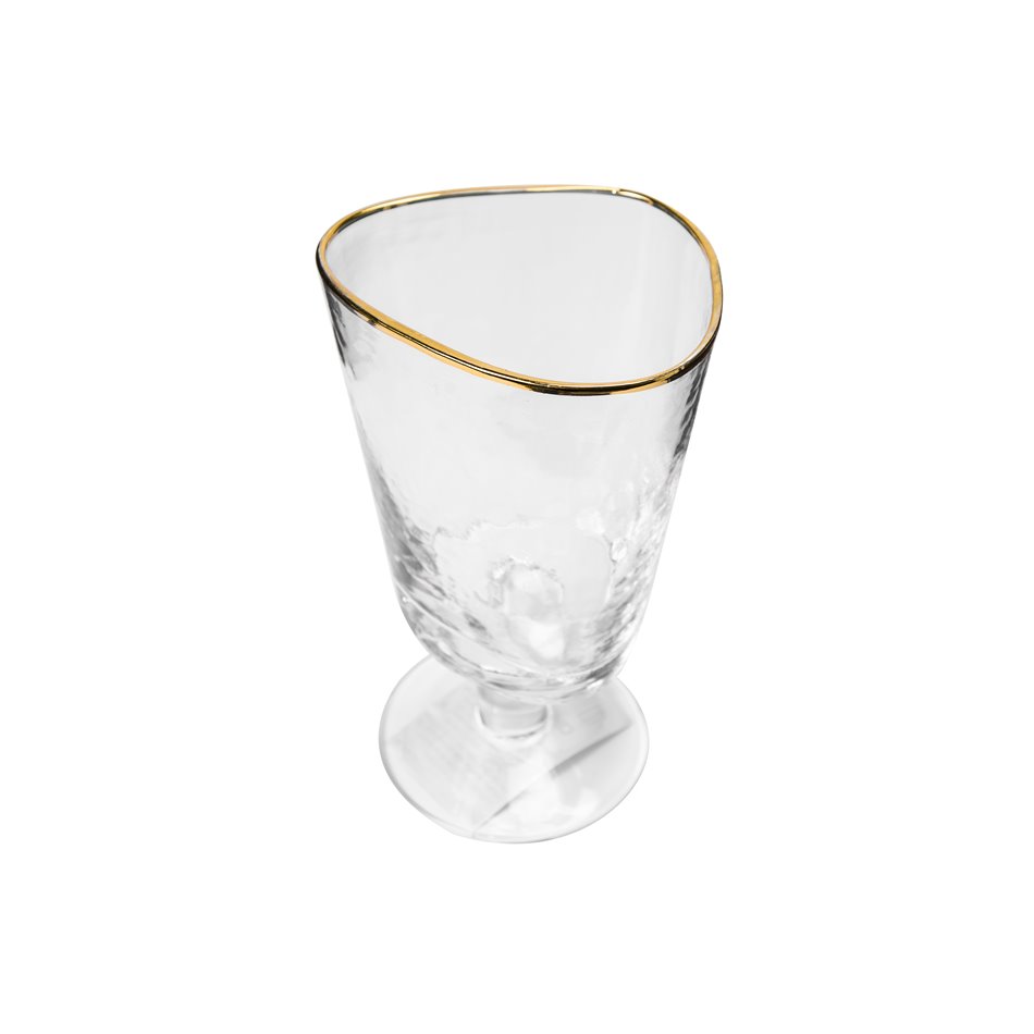 Beer glass Triangle with gold rim, H15xD8.5cm 400ml