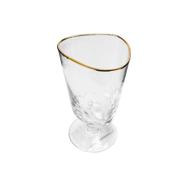 Beer glass Triangle with gold rim, H15xD8.5cm 400ml