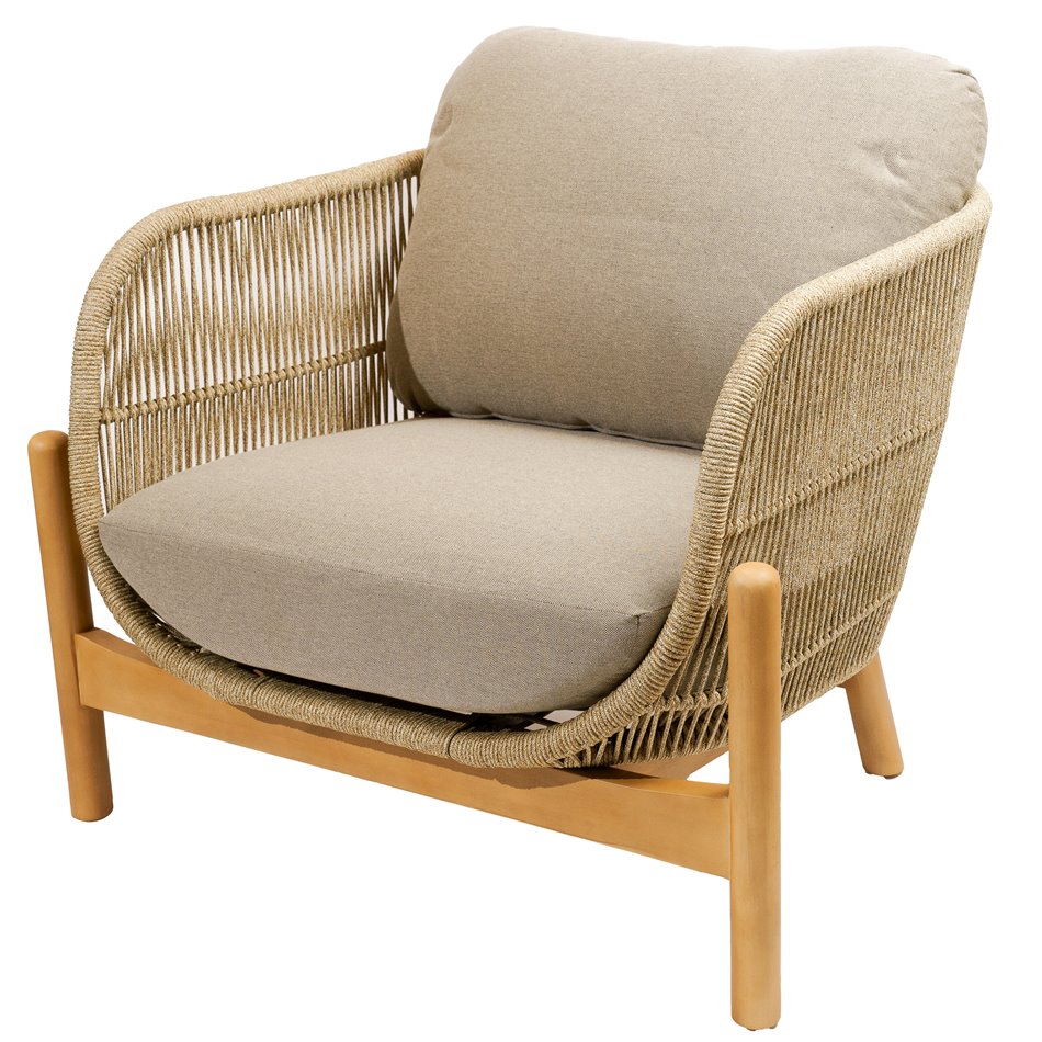 Armchair Ladeona, acacia, H80.4x86,4x62,5cm