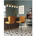 Bar stool Irina, yellow, H106x52x46.5cm, seat height 76cm