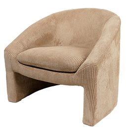 Armchair Delano, light brown color, H84x74x72cm seat height 47cm