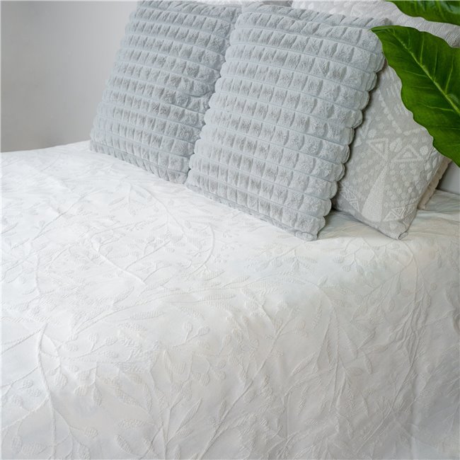 Bed cover Berries, white, 160X220cm