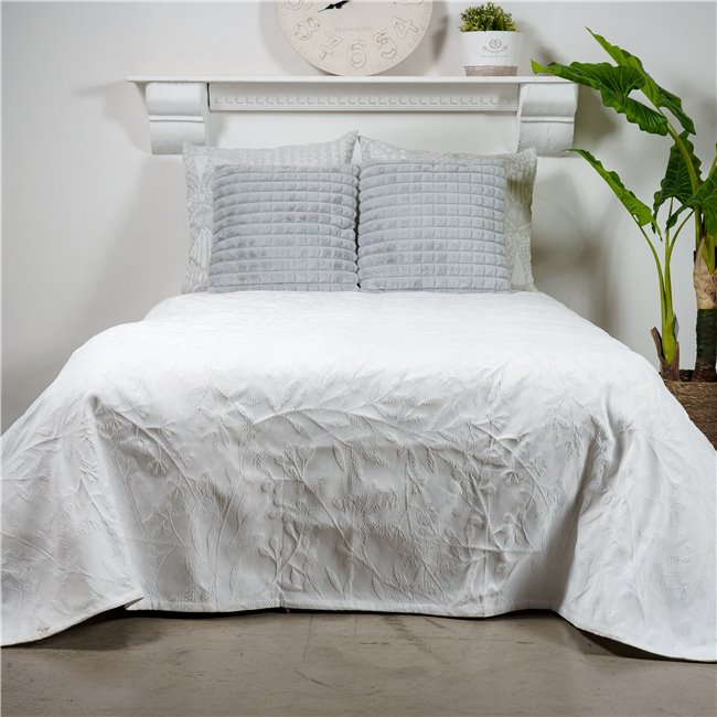 Bed cover Berries, white, 220x260cm