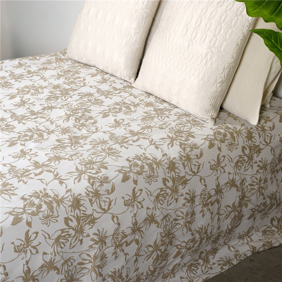 Bed cover Petal, beige, 160x220cm