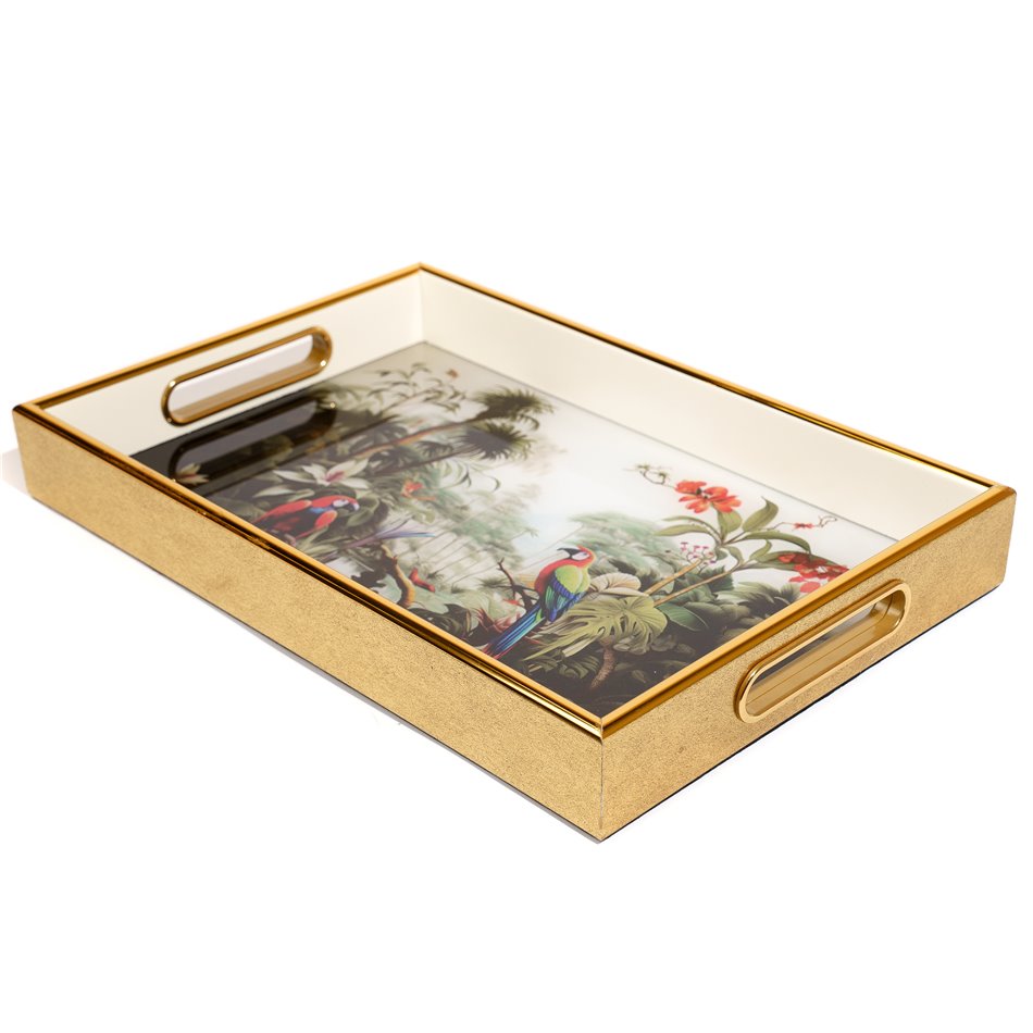 Decorative tray Farrota L, H4.5x40.5x26.5cm