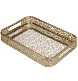 Decorative tray round Fullen M, H5.2x35x23.7cm