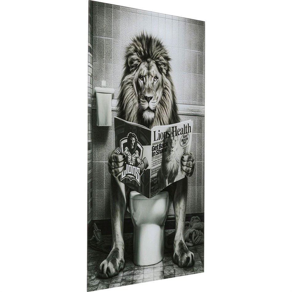 Glass picture Bath Lion, 60x80cm