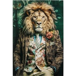 Glass wall picture  Mister Lion, glass, 150x100cm