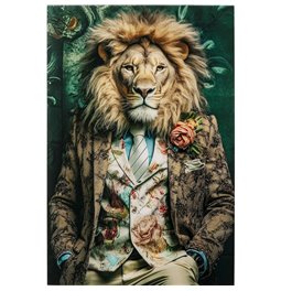 Glass wall picture  Mister Lion, glass, 150x100cm