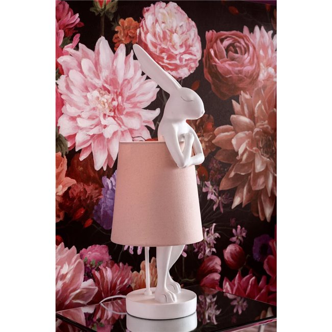 Table lamp Animal Rabbit, white/rose, H50x17x20cm, E14 5W(MAX)