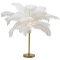 Table lamp Feather Palm, white, H60cm, E27 35W