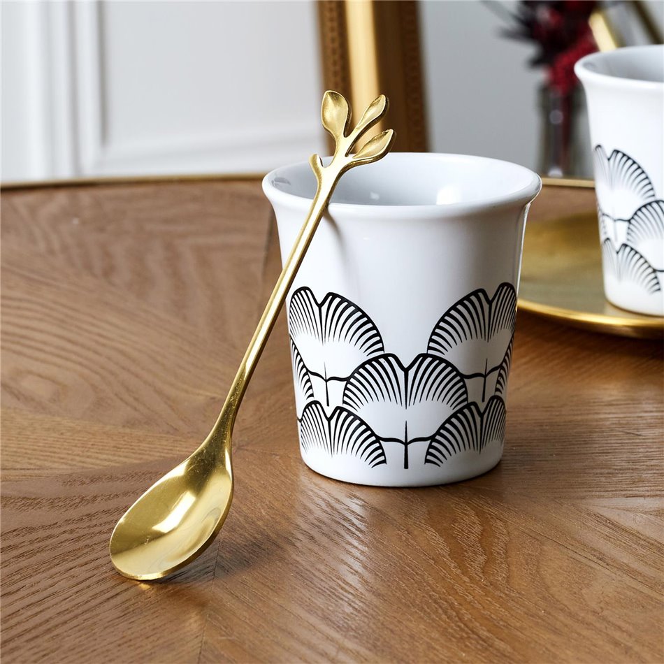 Dessert spoons set 4, gold color, 1.3x12.3x2.3cm