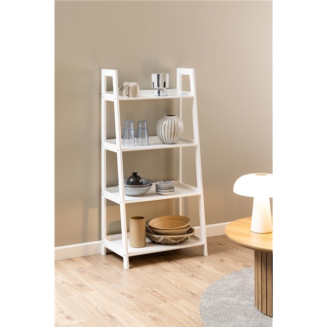 Bookcase Awally, white, 63x40x130cm