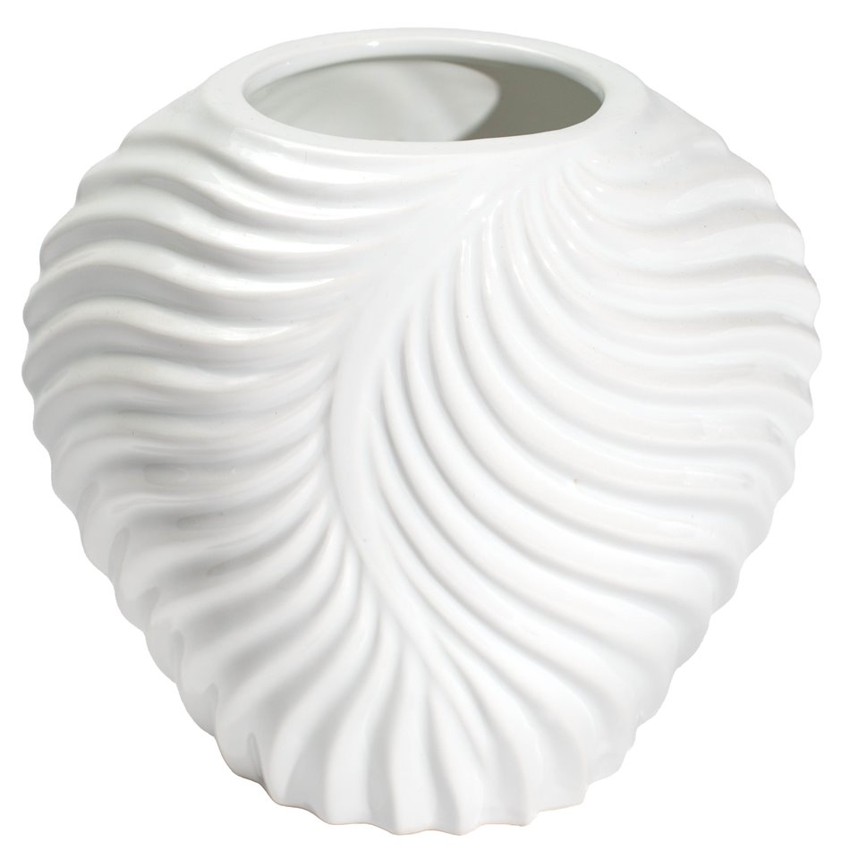 Vase Galileo, white, 19.6x14x17cm