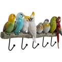 Coat rack Exotic birds, 5 hooks, H24x54x6.5cm