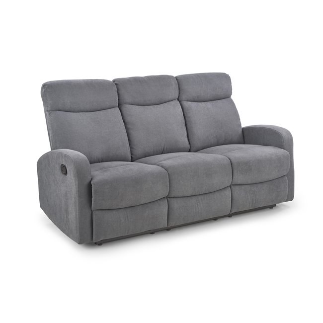 3-seater recliner Holso-3, dark grey, W95-158x100cm, H180cm, seat H49cm