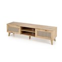 TV table Horeno, oak/black color, MDF, H45x150x40cm