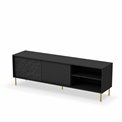 TV table Haulet, black/gold colors, H58x180x41cm