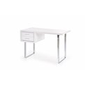 Desk Havellion, white/chrome, MDF/steel,  H76x120x55cm