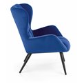 Lounge chair Harion, navy blue, H91x75x86cm, seat H48cm