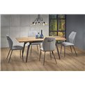 Extendable dining table Hambell, MDF/steel, H74x140-180x80cm