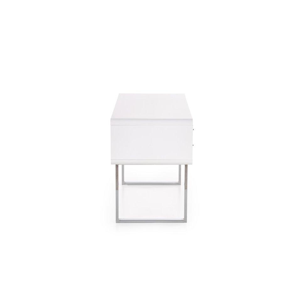 Desk Havellion, white/chrome, MDF/steel,  H76x120x55cm