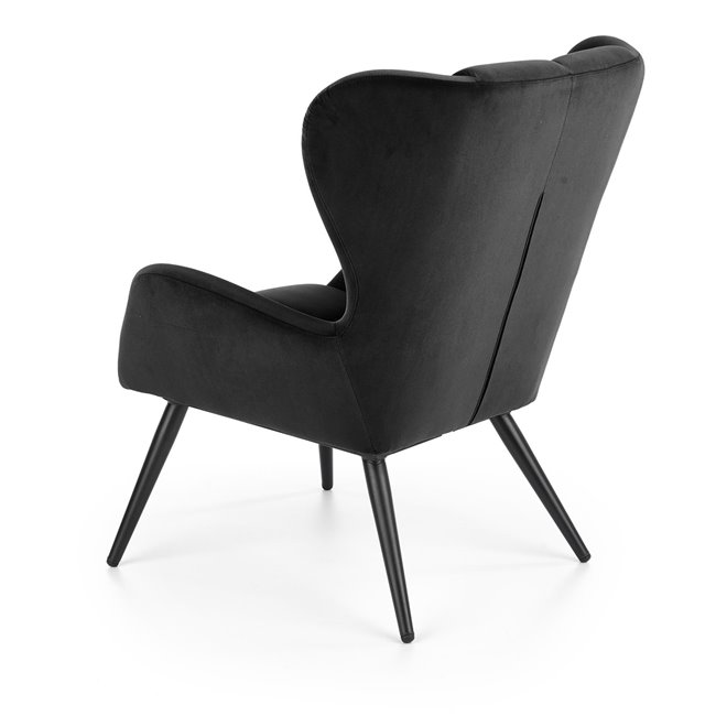 Lounge chair Harion, black, H91x75x86cm, seat H48cm