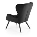 Lounge chair Harion, black, H91x75x86cm, seat H48cm