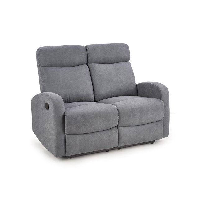 2-seater recliner Holslo-2, dark grey, W95-158x100cm, H128cm, seat H49cm