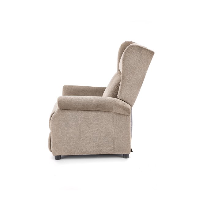 Recliner with massage function Haustin-M, beige, H107-83x75x92-160cm, seat H45cm