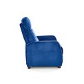 Recliner chair Helipe, navy blue velvet, H103-76x64x84-135cm, seat H48cm