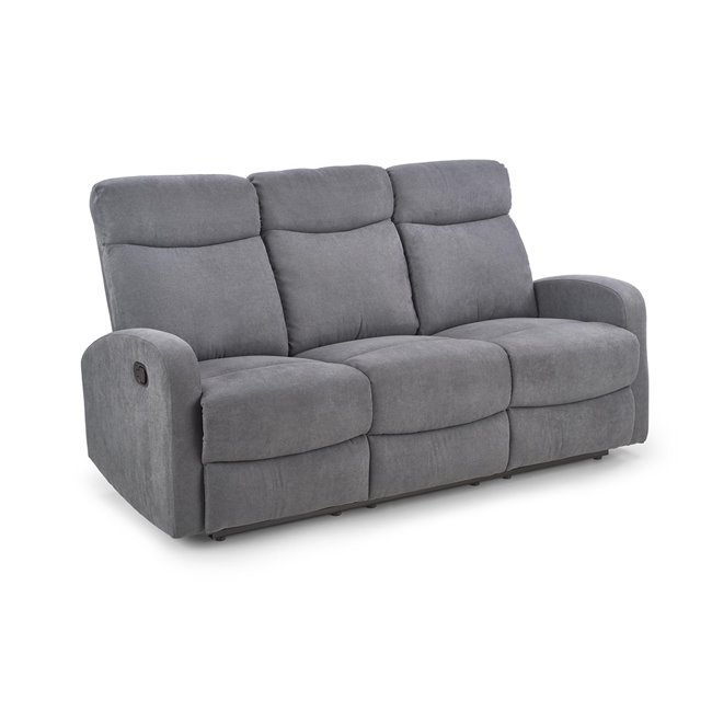 3-seater recliner Holso-3, dark grey, W95-158x100cm, H180cm, seat H49cm