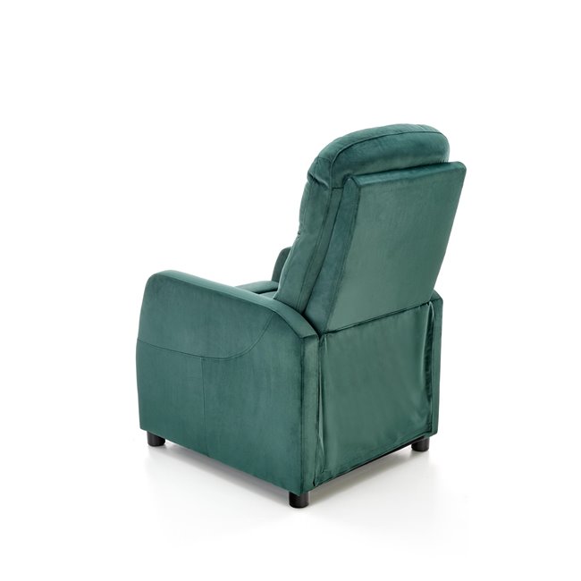 Recliner chair Helipe, dark green velvet, H103-76x64x84-135cm, seat H48cm