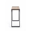 Console table Holivar, oak/black color, MDF/steel,  H76x90x35cm