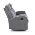 2-seater recliner Holslo-2, dark grey, W95-158x100cm, H128cm, seat H49cm