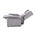 Recliner with massage function Haustin-M, grey, H107-83x75x92-160cm, seat H45cm