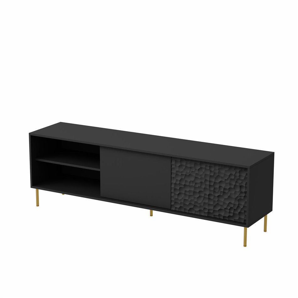 TV table Haulet, black/gold colors, H58x180x41cm