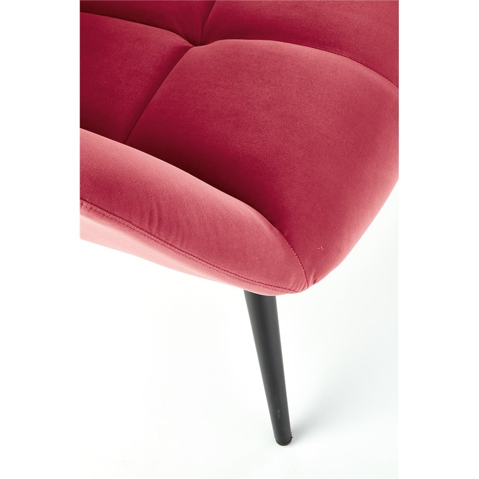 Lounge chair Harion, burgundy color, H91x75x86cm, seat H48cm